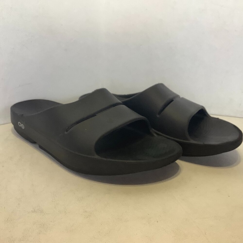 Oofos OOahh Sport Sandal Slide Black Waterproof M 10 W 12